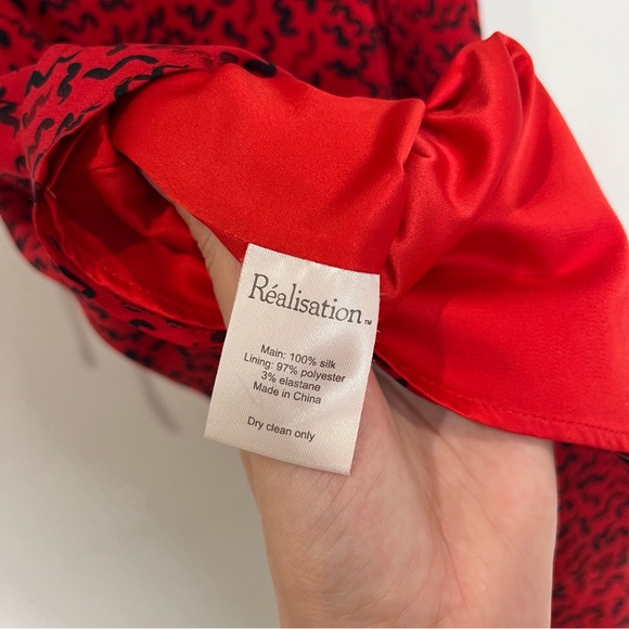 Realisation Par the Venus Mini Dress in Red Squiggle - Picture 5 of 6